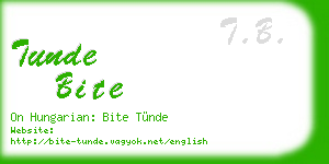 tunde bite business card